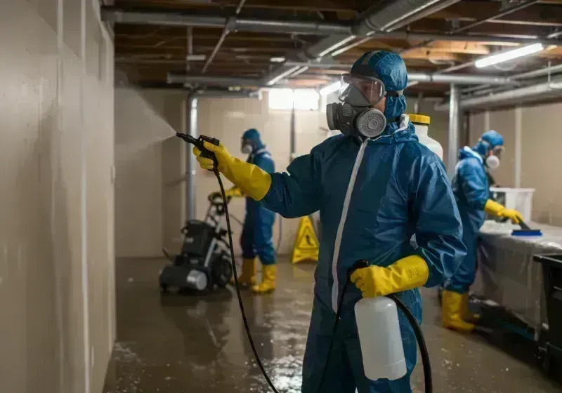 Basement Sanitization and Antimicrobial Treatment process in Ledyard, CT